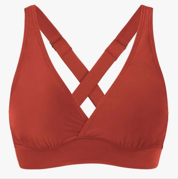 Crisscross Back Bikin Top - Rust NWT - Picture 1 of 16